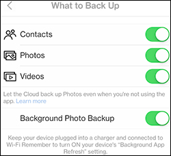 Enable the appropriate settings