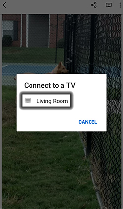 Tap the TV to Connect to