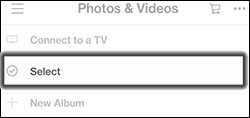 Tap Select