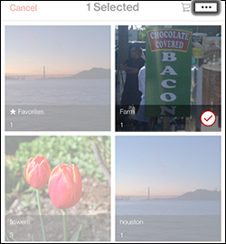 Tap the Contextual Menu Icon