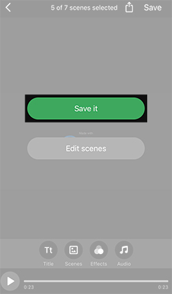 Tap Save it