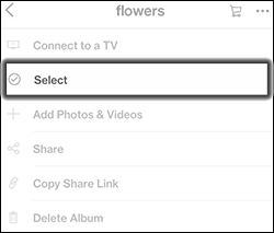 Tap Select