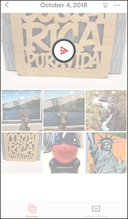 Tap the Play Story Icon