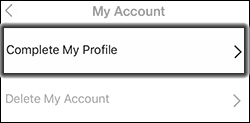 Tap Complete My Profile