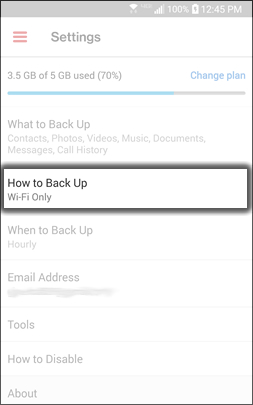 Tap How to Back Up