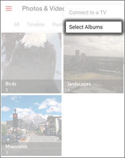 Tap Select Albums