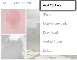 Tap Add Stickers