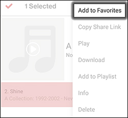 Tap Add to Favorites