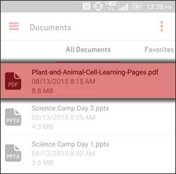 Tap a Document