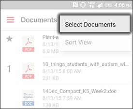 Tap Select Documents