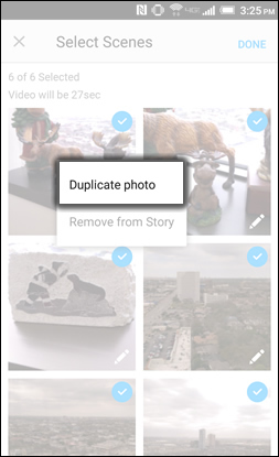 Tap Duplicate Photo