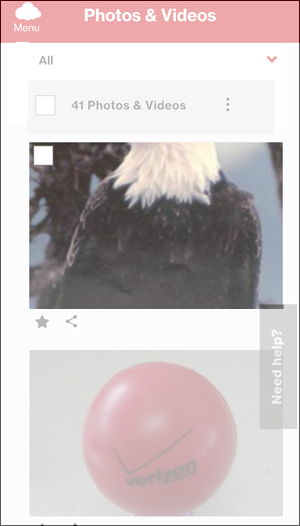 Tap and Hold a Picture/Video