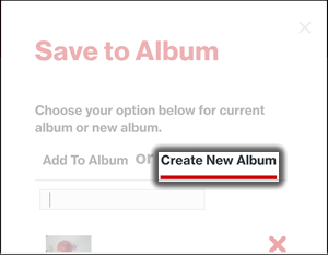 Tap Create New Album