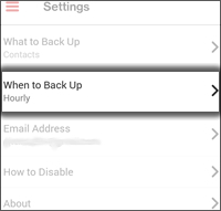 Tap When to Back Up