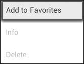 Tap Add toFavorites