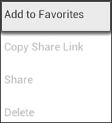 Tap Add to Favorites