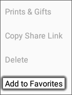 Tap Add to Favorites