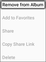 Oprime Remove from Album