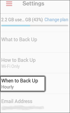 Tap When to Back Up