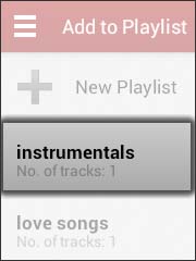 Oprime una playlist