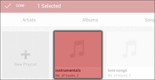Oprime una playlist