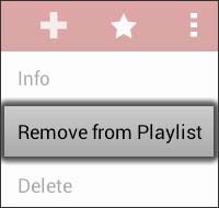 Pulsa Remove from Playlist