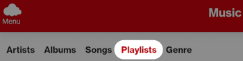 Tap the Playlist tab Tap the Playlist tab