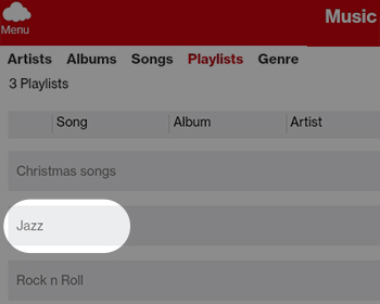 Oprime una playlist