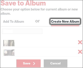 Tap Create New Album