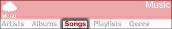 Tap the Songs Tab