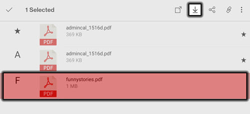 Select document then download Select document then download