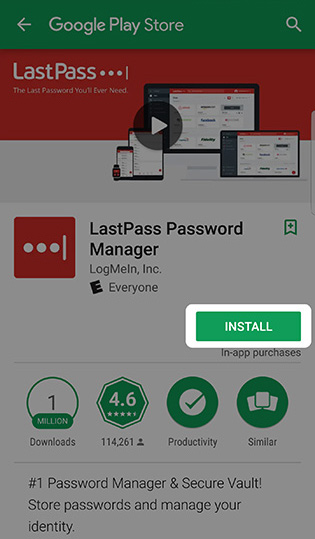 for android instal LastPass