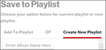 Click Create New Playlist