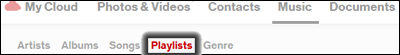 Click the Playlist Tab