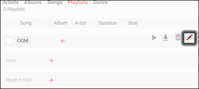 Click the Edit Playlist Icon