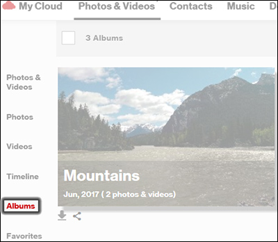 Click the Album Tab