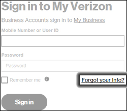 Reset The Password For The Verizon Wireless Website