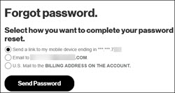 Click Send Password Click Send Password