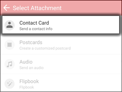 Tap Contact Card