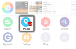 Tap Places icon