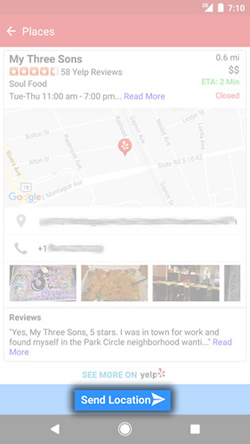 Tap Send Location
