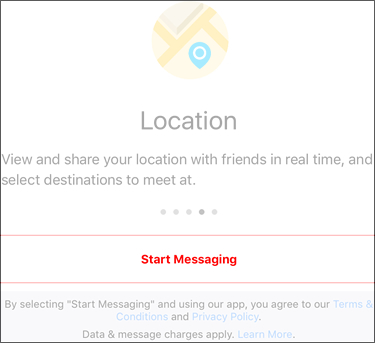 Tap Start Messaging