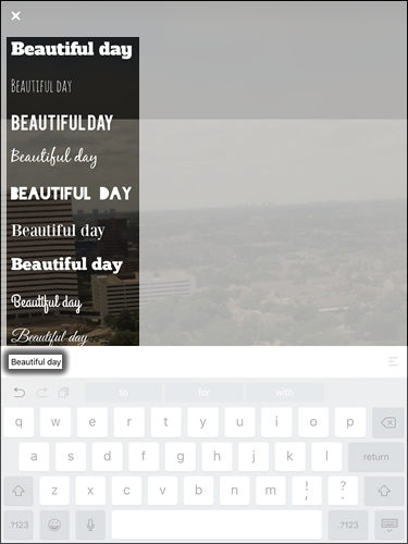Tap a Font Style