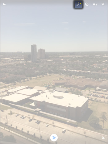 Tap the Filters/Borders Icon