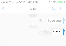 Tap and Hold a Message