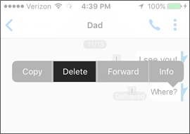 Tap Delete