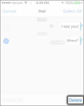 Tap Delete