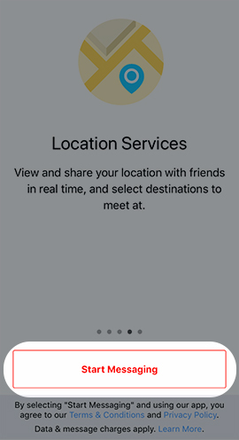Tap Start Messaging