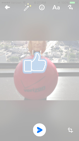 Tap the Send Icon