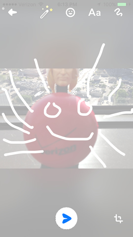 Tap the Send Icon